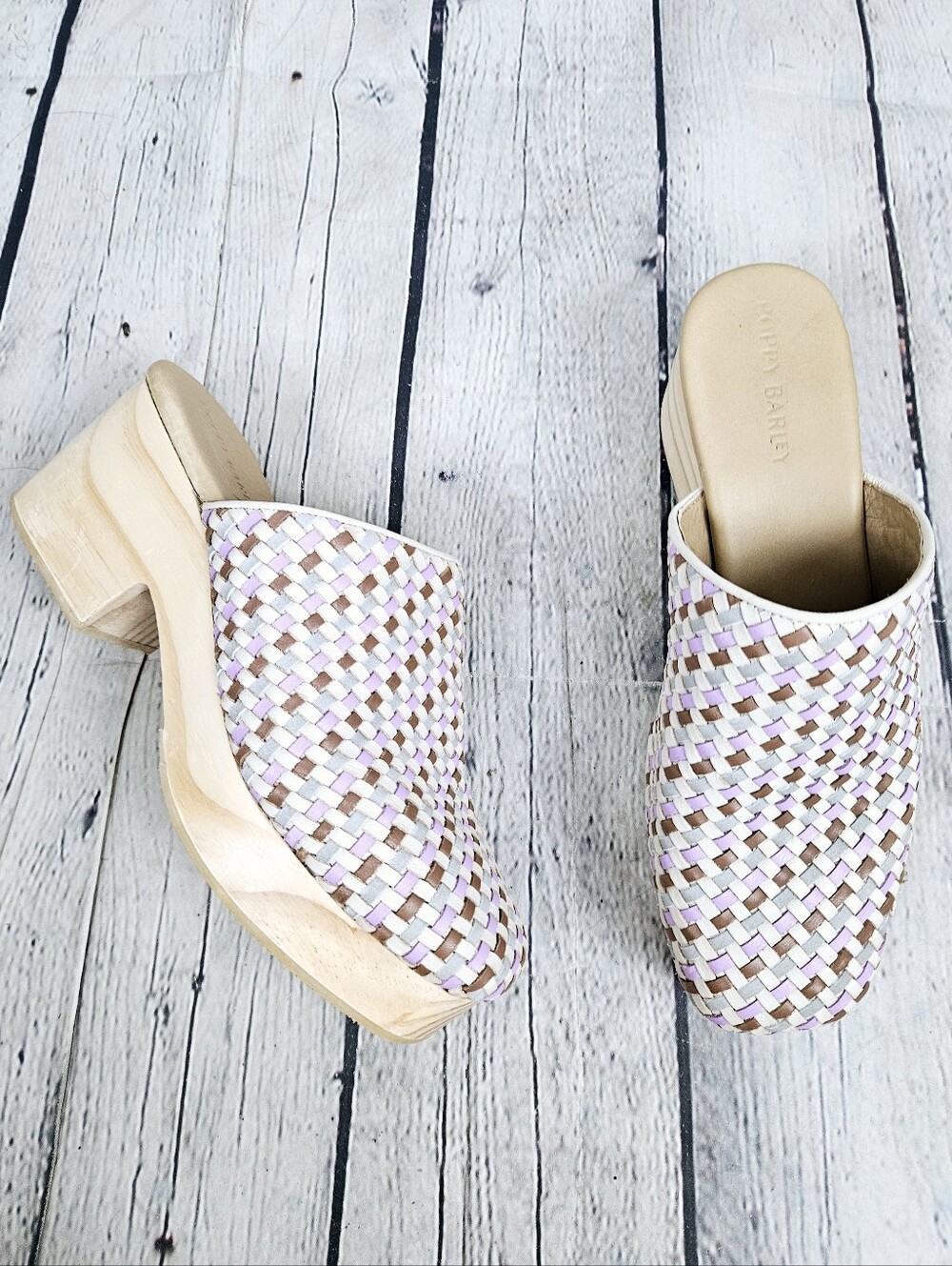 POPPY BARLEY | West Coast Clog In multicoloured woven leather